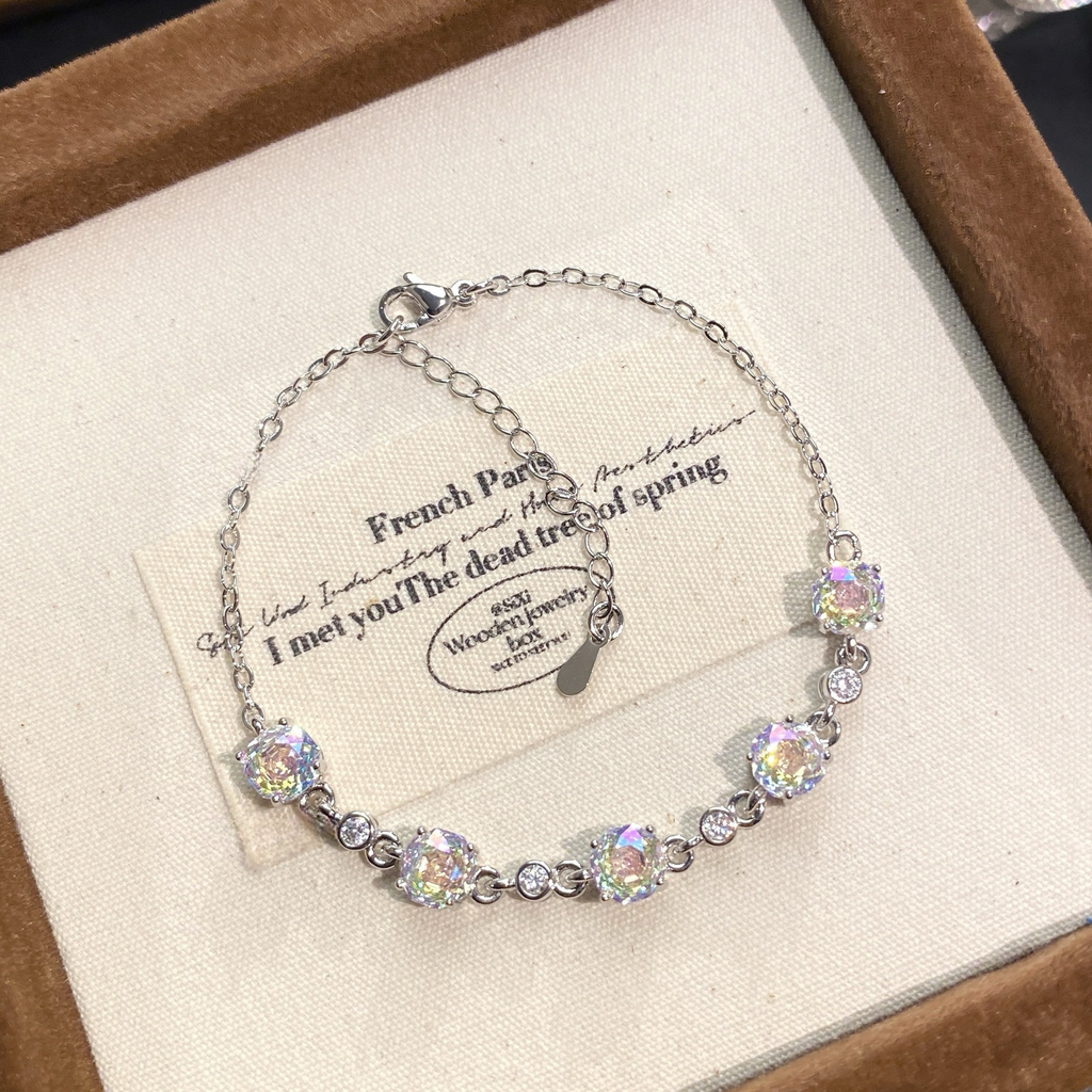 Rose Cut Floral Crystal Bracelets