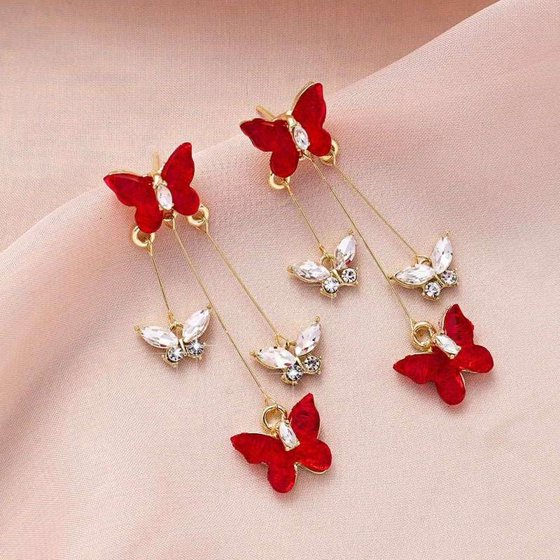 Fairycore triple layer Butterfly Earrings
