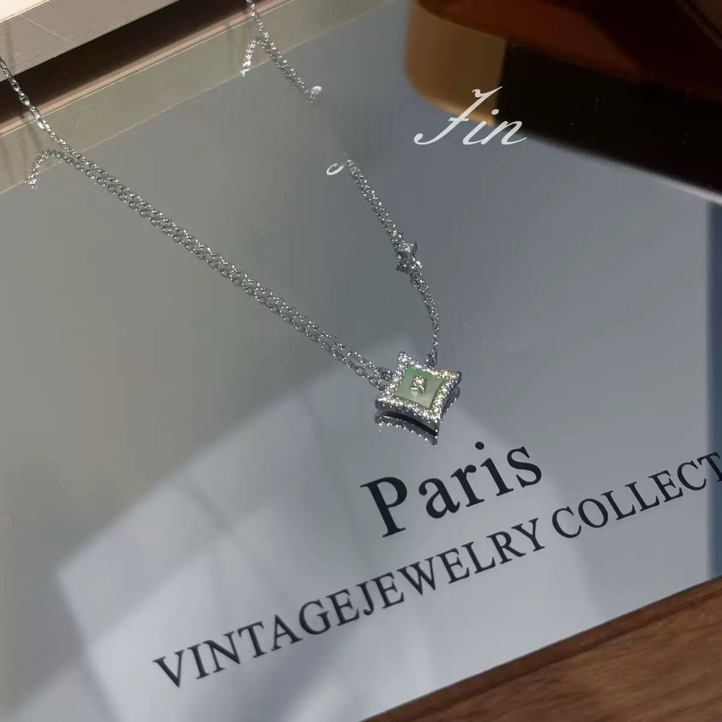 Green Four Leaves Clover Necklace