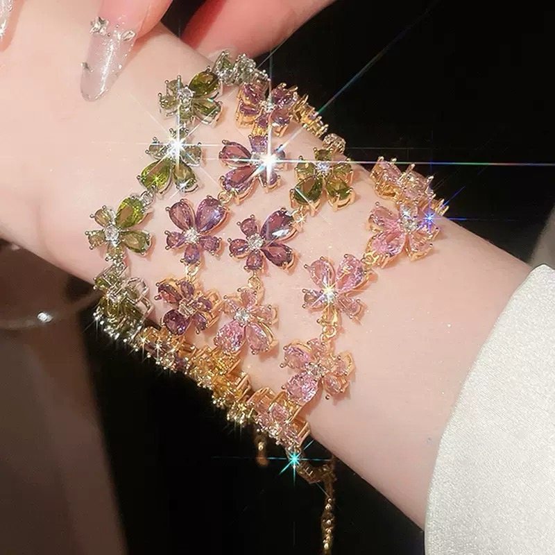 Rainbow Butterfly Flower Bracelets