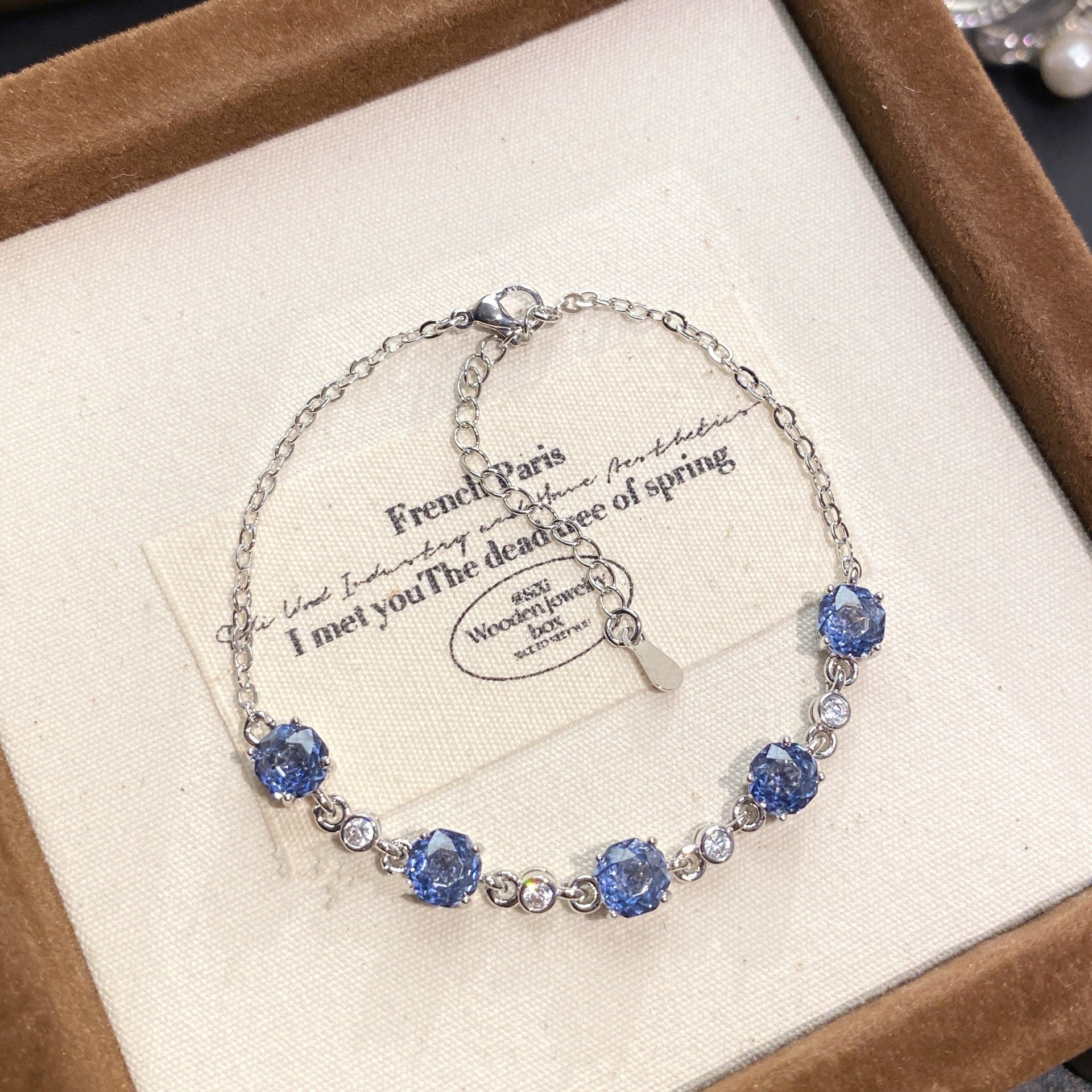 Rose Cut Floral Crystal Bracelets
