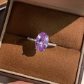 Oval shape Crystal Rings