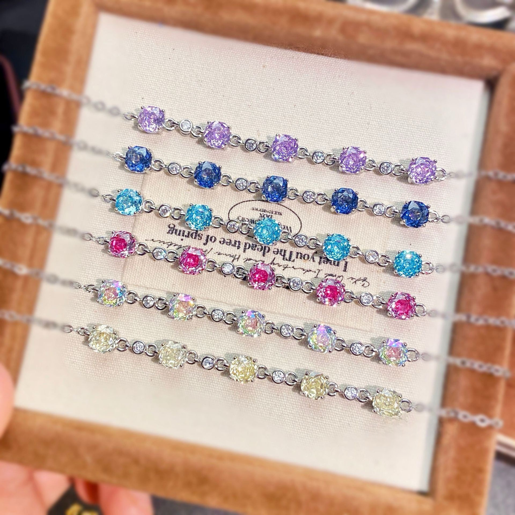 Rose Cut Floral Crystal Bracelets