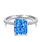 Square Crystal Rings