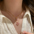 Pink Clover Jewelry Set