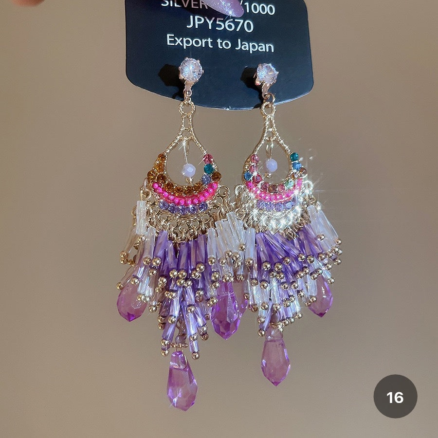 Purple Butterfly Series Earrings