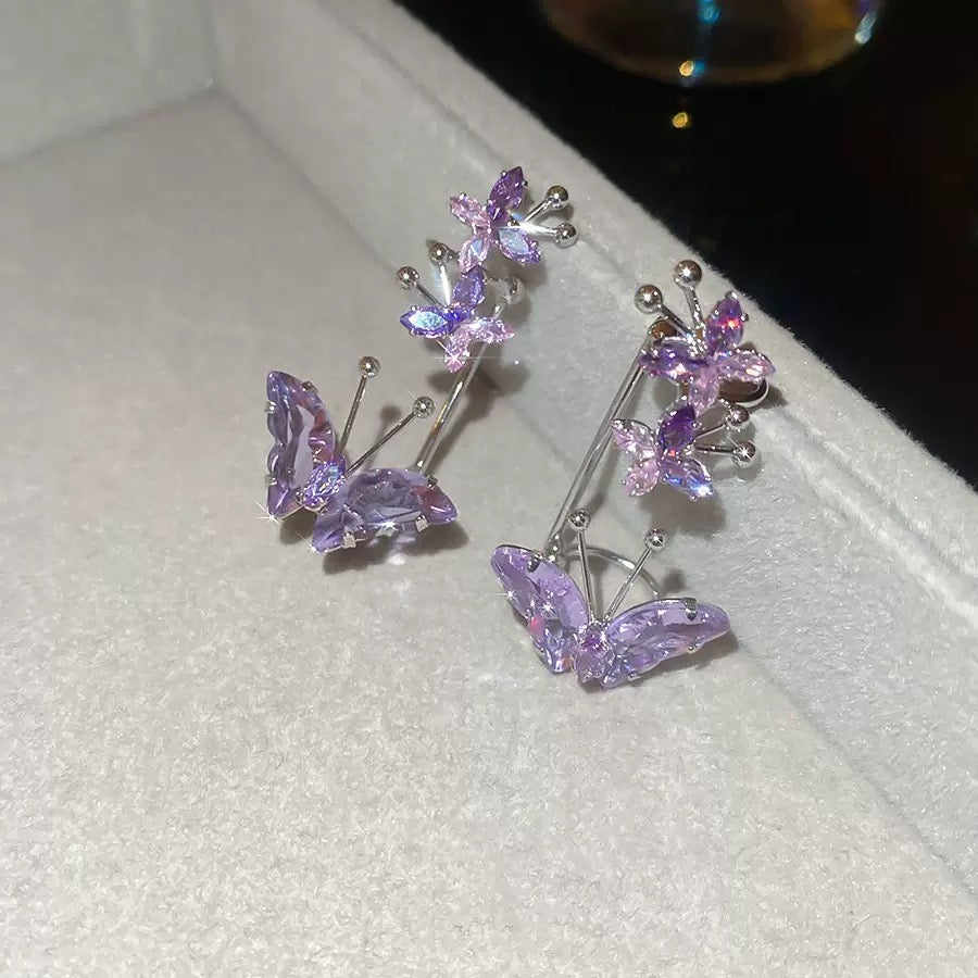 Purple Butterfly Series Earrings
