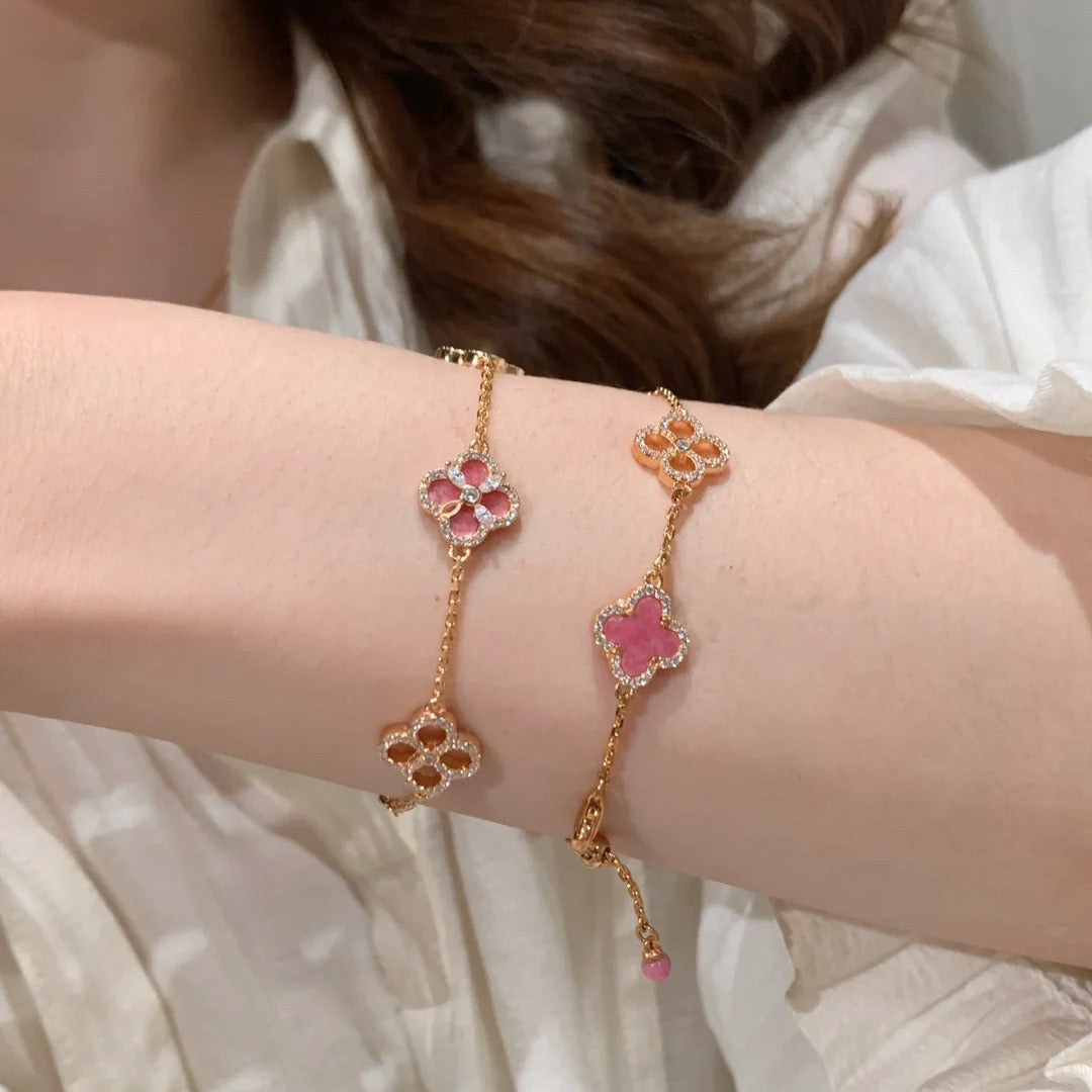 Pink Clover Jewelry Set