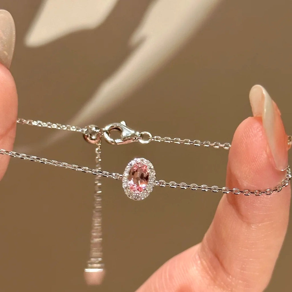 Dainty Oval Gem & Diamond Tennis Stack Bracelet