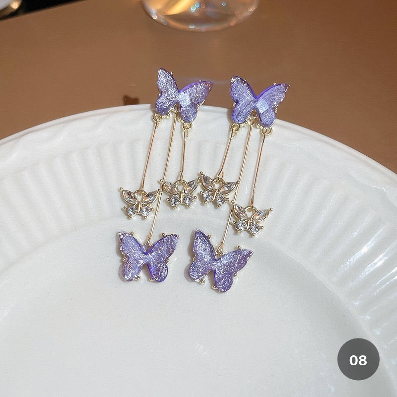 Purple Butterfly Series Earrings