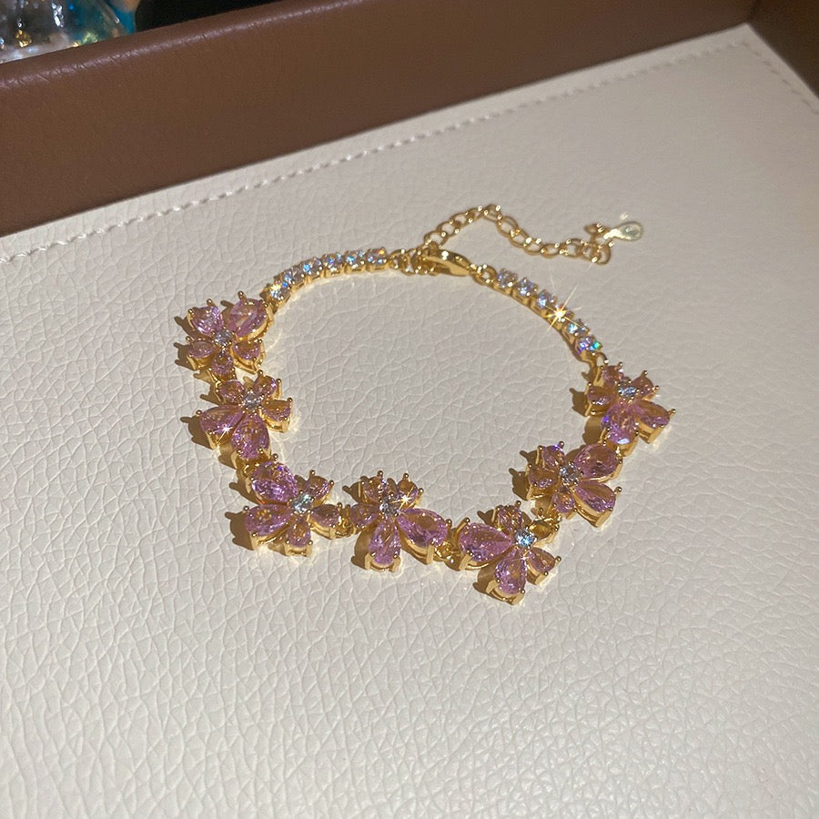 Rainbow Butterfly Flower Bracelets