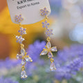 Fancy Purple Butterfly Drop Earring
