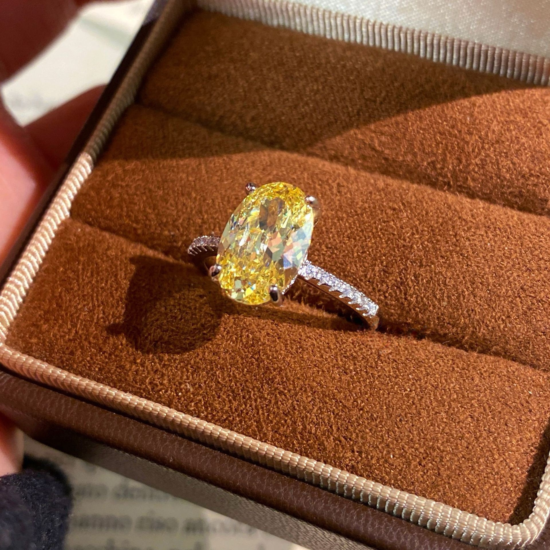 Oval shape Crystal Rings
