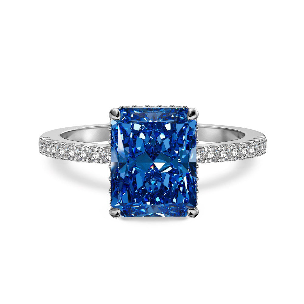 Square Crystal Rings