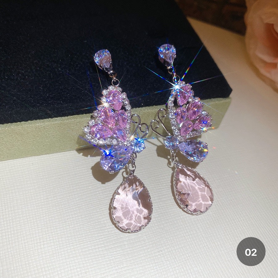 Purple Butterfly Series Earrings