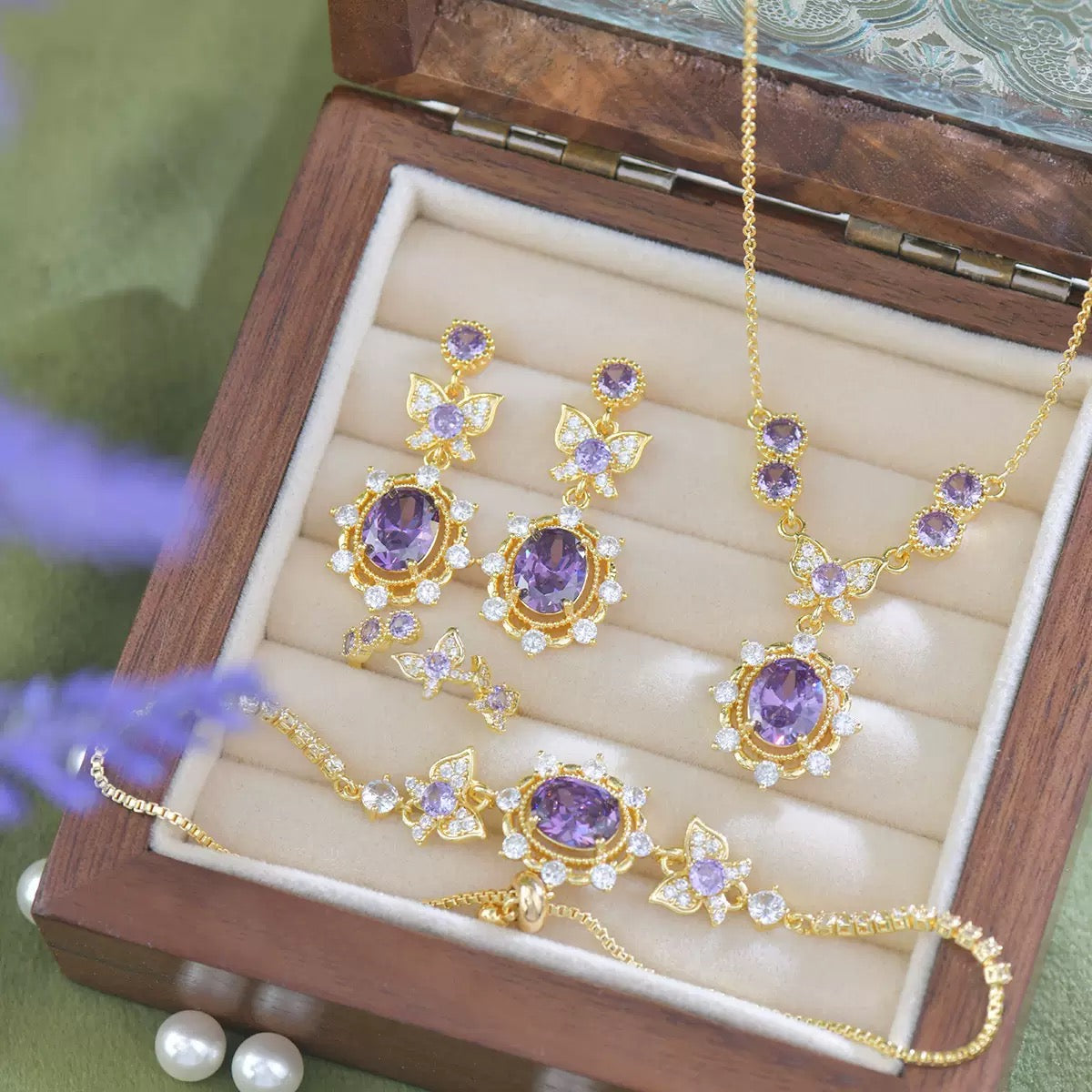Purple Royal Style Jewelry Set