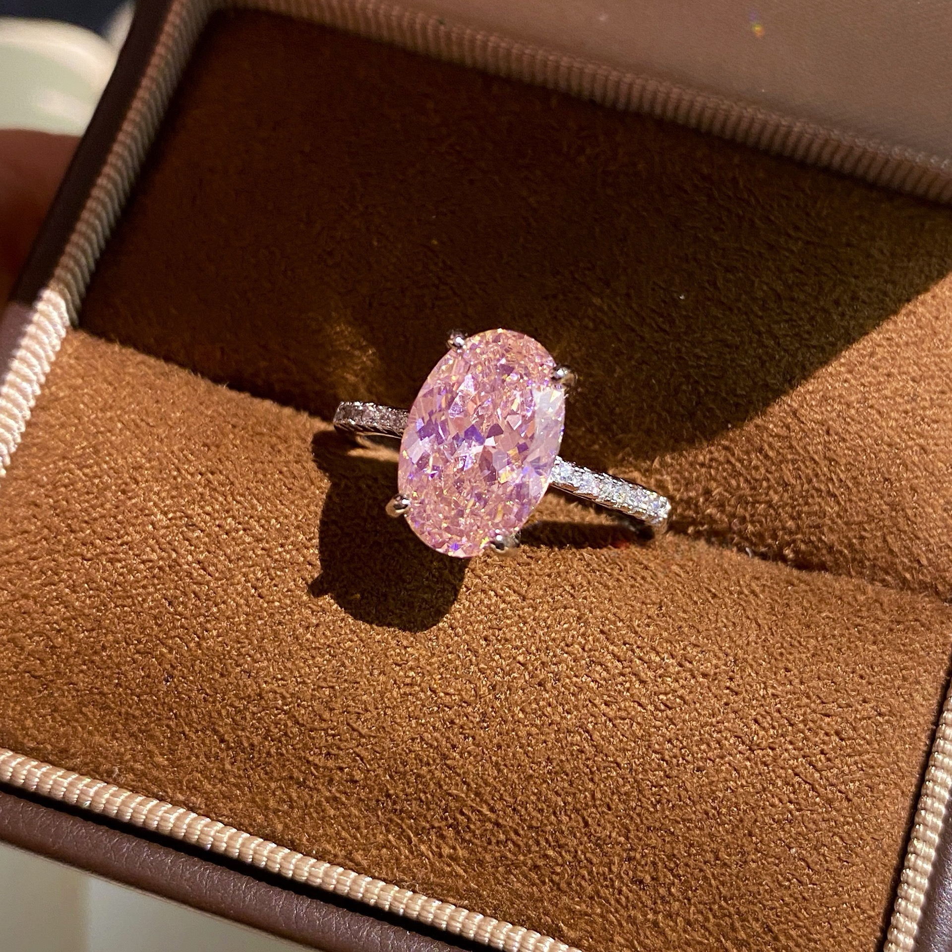 Oval shape Crystal Rings