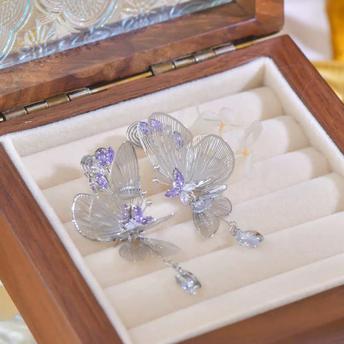 Filigree Butterfly Drop Earrings