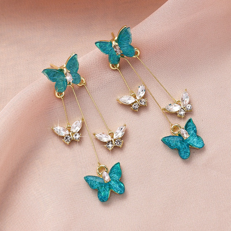 Fairycore triple layer Butterfly Earrings