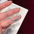 Turquoise Blue Four-Leaf Clover Jewelry Set