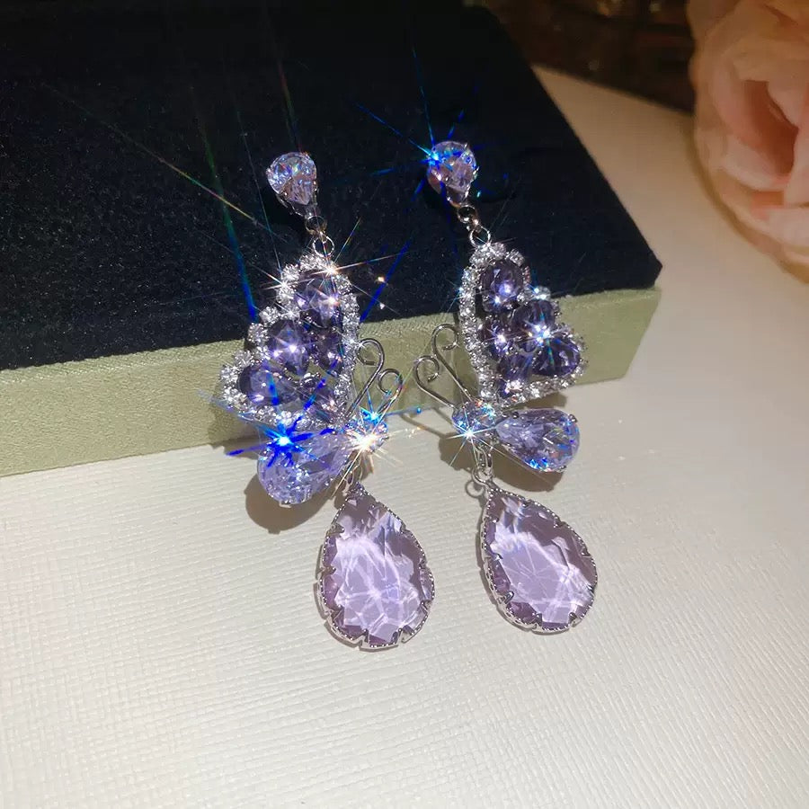 Purple Butterfly Series Earrings