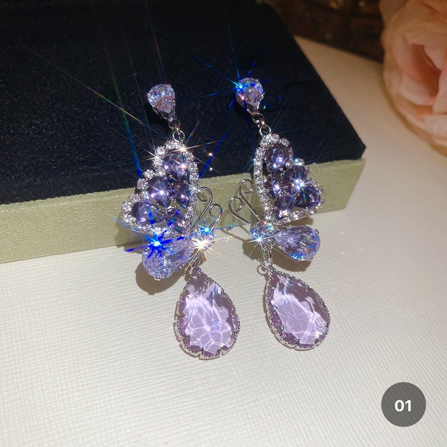 Purple Butterfly Series Earrings