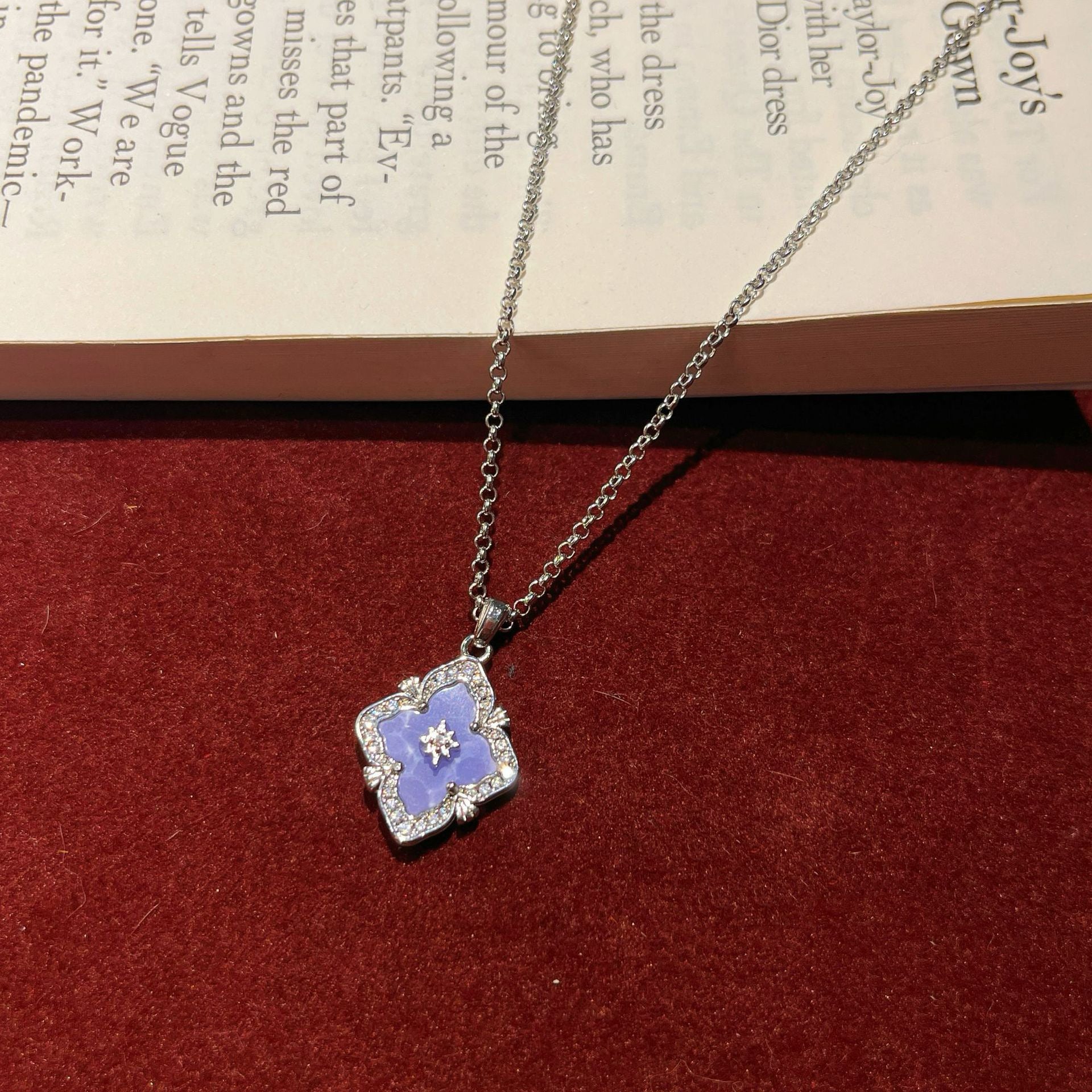 Mystic Purple Clover Jewelry Set