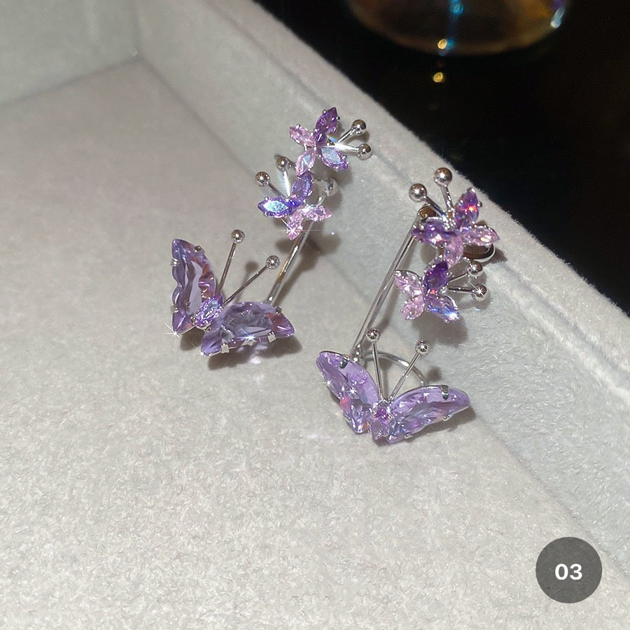 Purple Butterfly Series Earrings