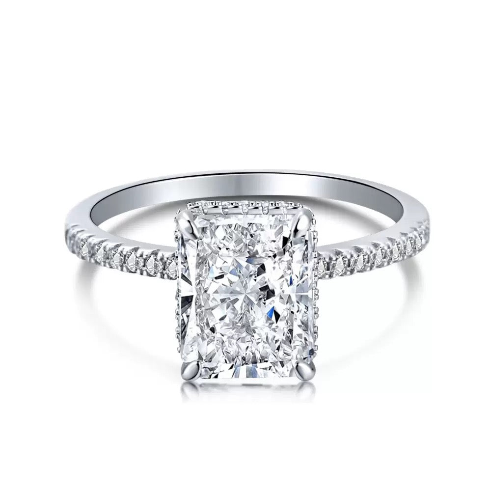 Square Crystal Rings