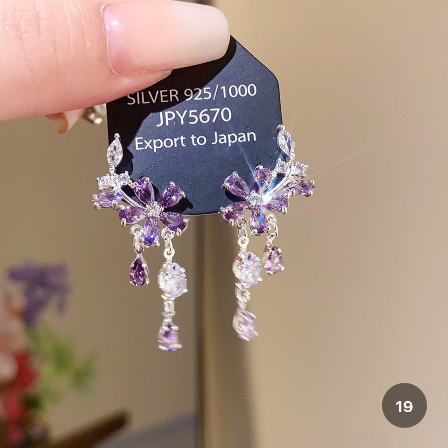 Purple Butterfly Series Earrings