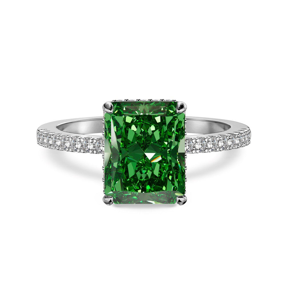 Square Crystal Rings