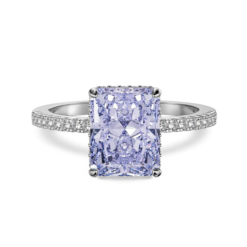 Square Crystal Rings
