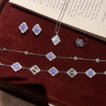 Mystic Purple Clover Jewelry Set