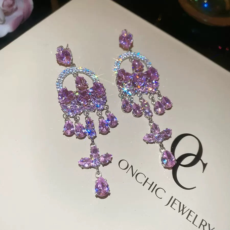 Purple Butterfly Series Earrings
