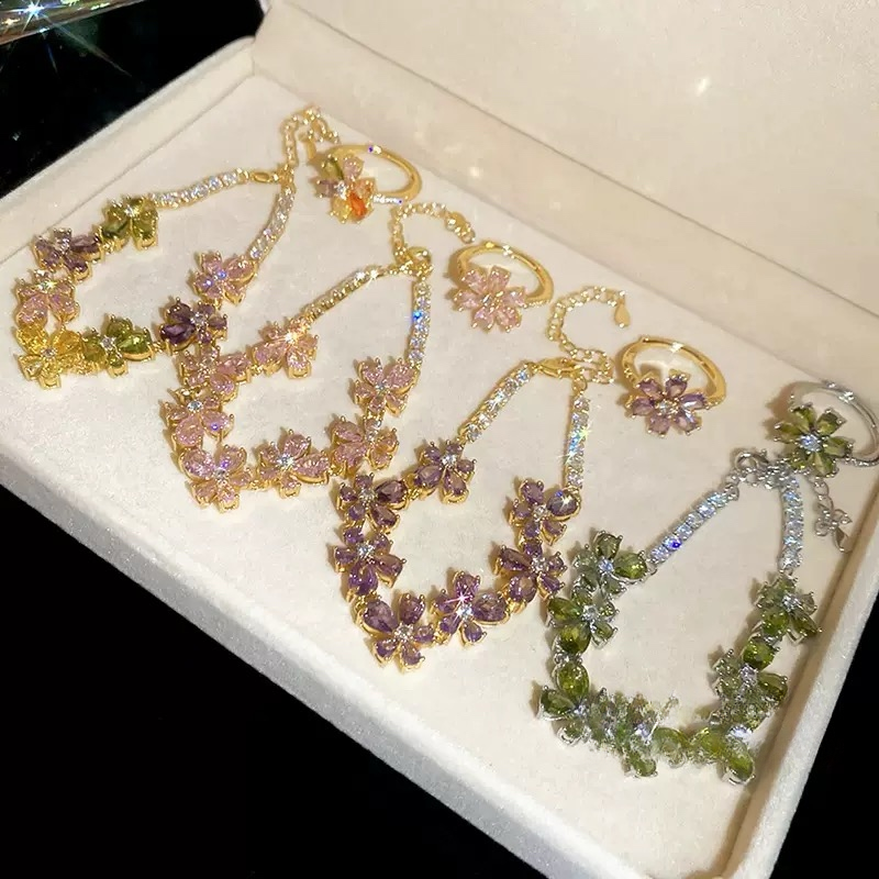 Rainbow Butterfly Flower Bracelets