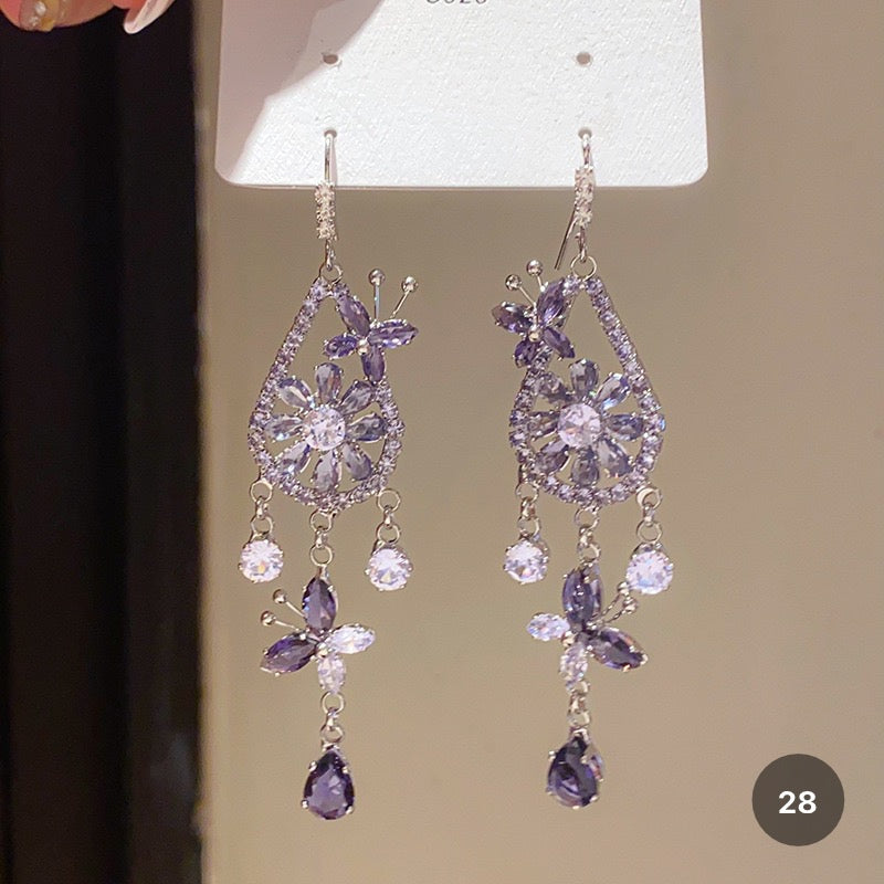 Purple Butterfly Series Earrings