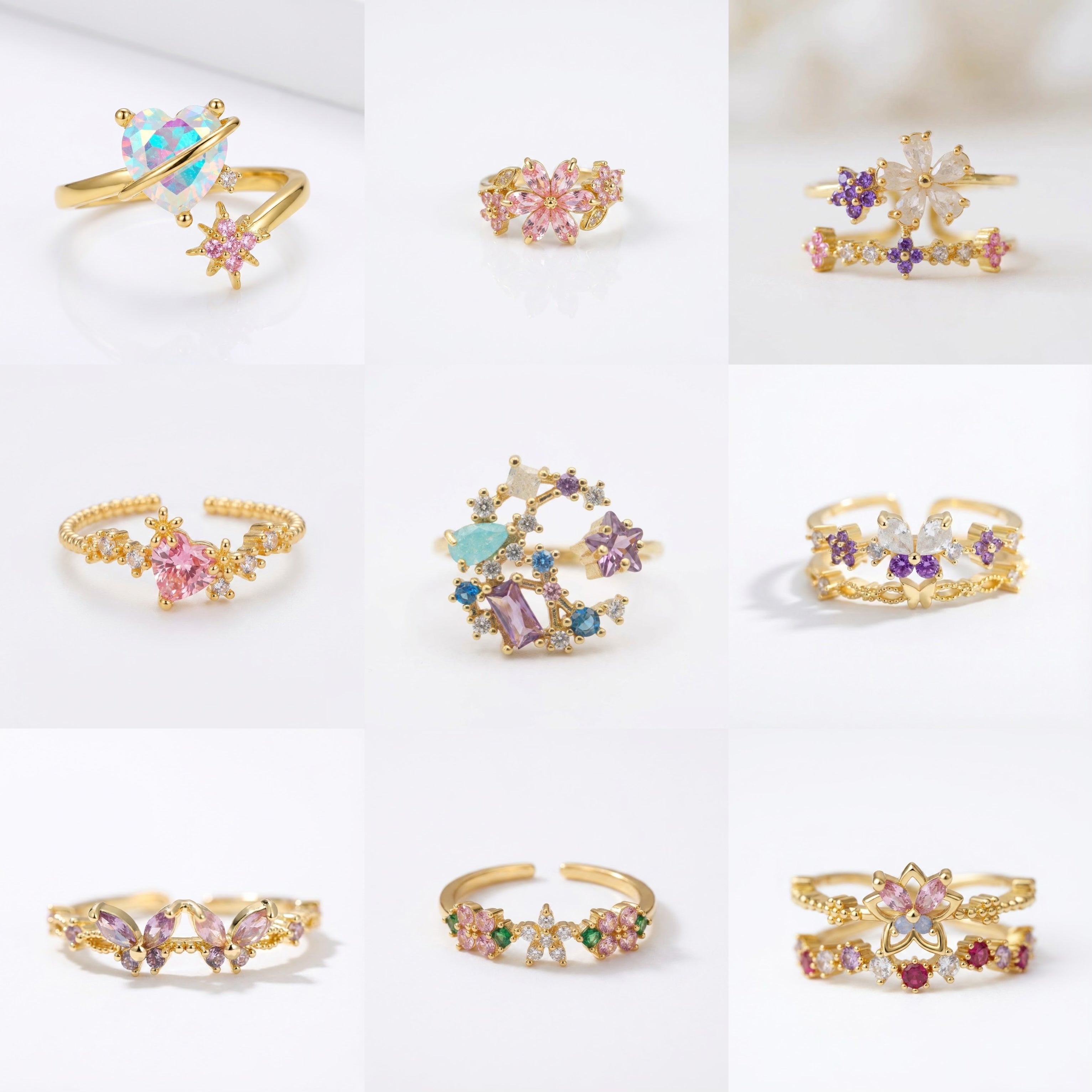 Dainty Golden Rings